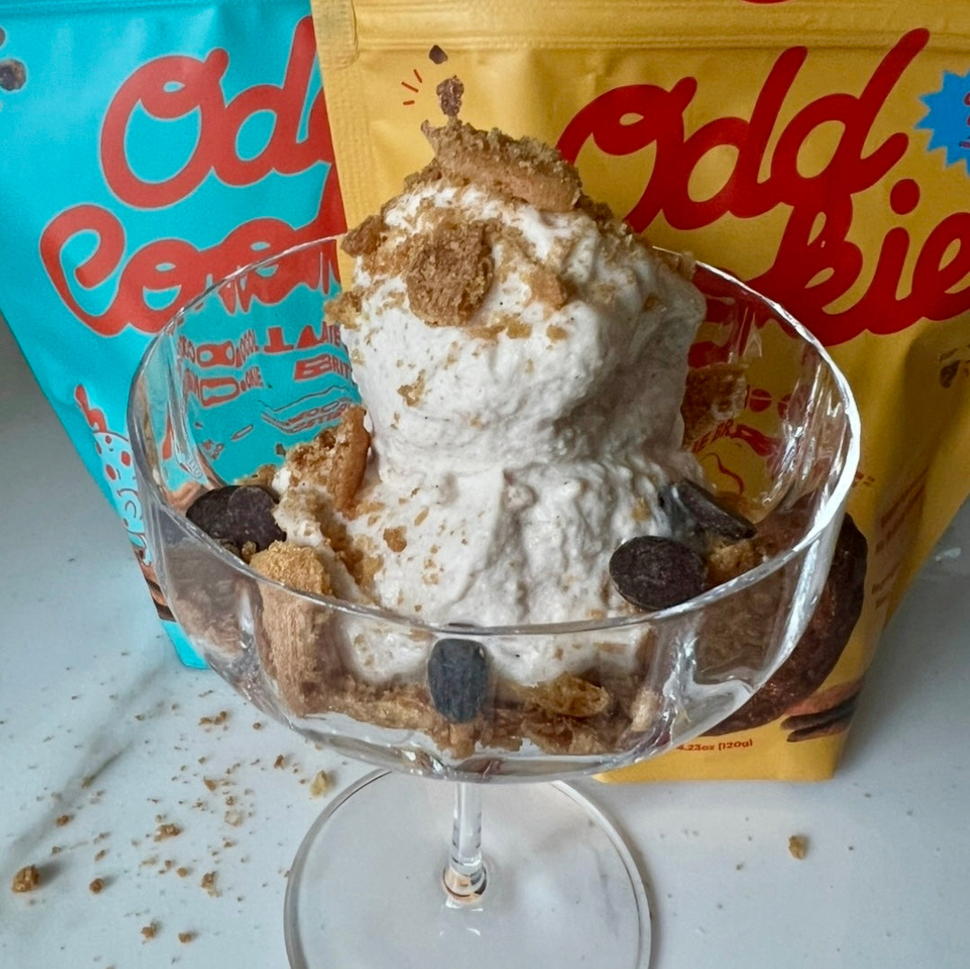 Crispy Cookie Ice Cream Sundae (with Odd Cookie Crumble)