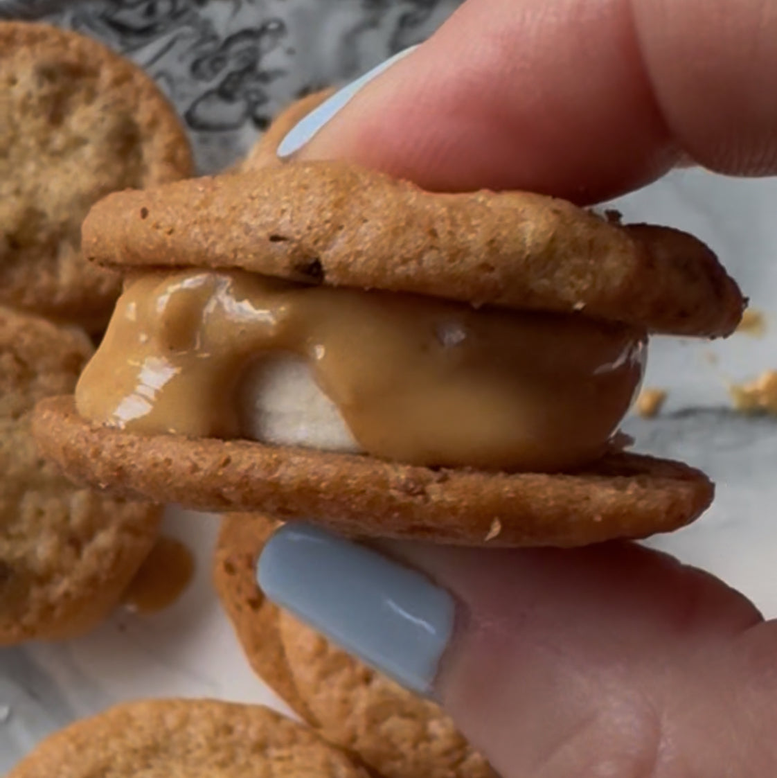 Frozen PB&B Cookie Sandwiches