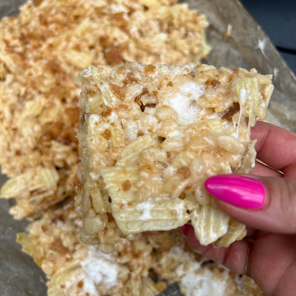 Odd Cookie Ruffle Rice Krispies Squares