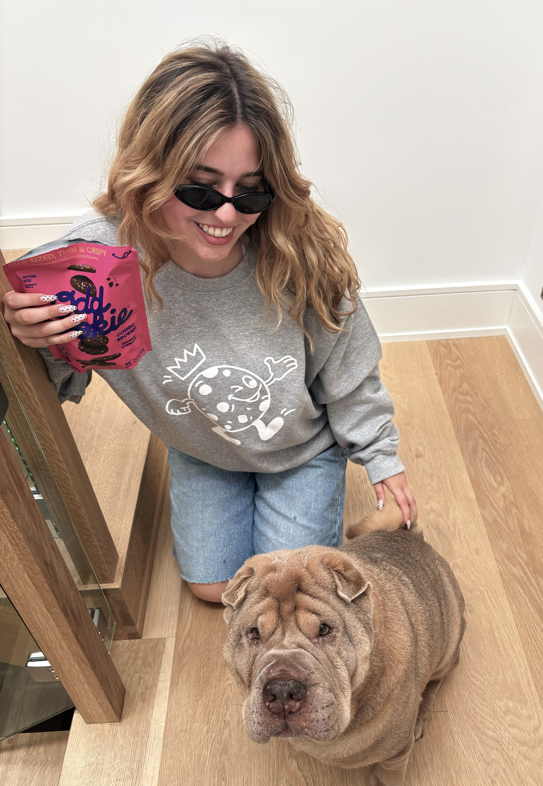 Odd Cookie Adult Crew (Grey/White)